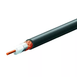   Home RG 6-32/BK koax kábel, 75 Ohm, PVC és PE szigetelés, réz ér, 32 szál rézharisnya, alumínium + PET fólia, 100m, fekete, RG_6-32_BK