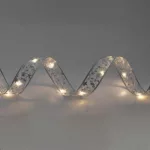 Home RLS10WH LED-es szalag mintákkal, ezüst színű szalag, 8 funkció, 100db hidegfehér LED, 10m hosszú, 5cm széles, elemes tápellátás, beltéri kivitel