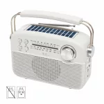SAL RPR9 napelemes rádió multimédia lejátszóval, FM-AM-SW rádió, Bluetooth, USB és microSD csatlakozás, beépített akkumulátor