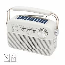   SAL RPR9 napelemes rádió multimédia lejátszóval, FM-AM-SW rádió, Bluetooth, USB és microSD csatlakozás, beépített akkumulátor