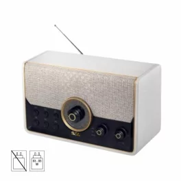   SAL RRT 6B retro táskarádió, multimédia lejátszó, 6 in 1, BT, USB, MicroSD, AUX, FM rádió, kihangosító, beépített mikrofon, RRT_6B