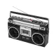 SAL RRT BROOKLYN sztereó kazettás rádiós magnó, Bluetooth, USB, microSD, MP3, felvétel, 4-sávos rádió, multimédia