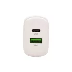 HOME SA20PPS USB hálózati gyorstöltő, 20 Watt, 2in1: USB-A + USB-C aljzat, QC + PD + PPS gyorstöltés, GaN technológia