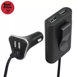   SAL SAU 96 nagy teljesítményű autós USB gyorstöltő, 48 W, 4 USB port, 4 x 2,4 A, SAU_96