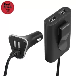   SAL SAU 96 nagy teljesítményű autós USB gyorstöltő, 48 W, 4 USB port, 4 x 2,4 A, SAU_96