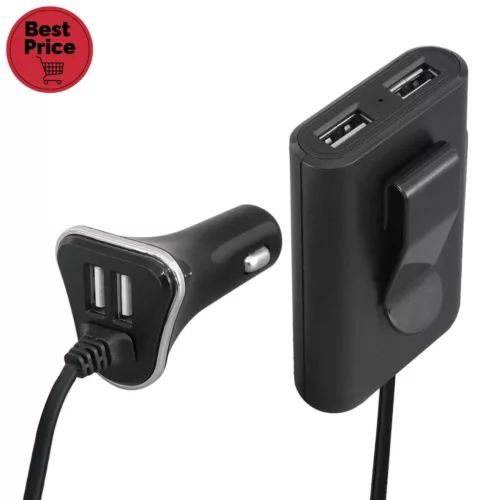 SAL SAU 96 nagy teljesítményű autós USB gyorstöltő, 48 W, 4 USB port, 4 x 2,4 A, SAU_96
