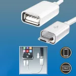 Home SA 044 microUSB OTG kábel, USB-A aljzat, microUSB-B dugó, 2,1A, 16cm, 480 Mbps, SA_044