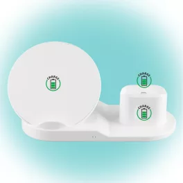   Home SA 2000Qi vezeték nélküli töltő, 3in1, telefon, óra, fülhallgató, Qi szabvány, USB-C, SA_2000Qi