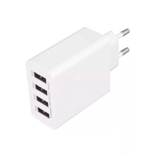 Home SA 50USB USB hálózati töltő, nagyáramú gyorstöltés, 4db 5V/3,1 A megosztott USB kimenet, SA_50USB