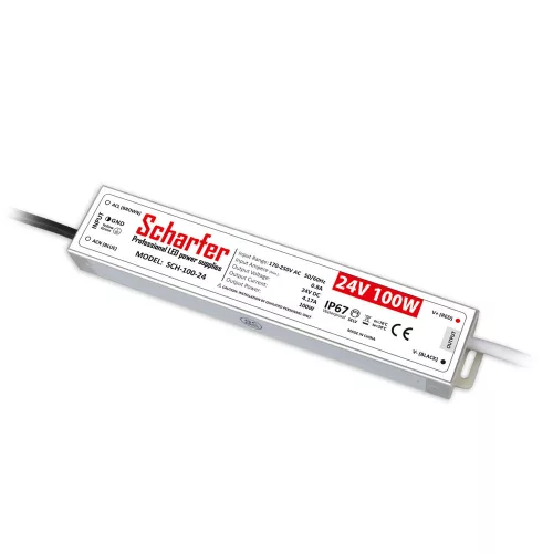 SCHARFER SCH-100-24 100W vízálló LED tápegység IP67 24V VDC 4,17A
