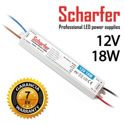   SCHARFER SCH-18-12 18W vízálló LED tápegység IP67 12V VDC 1,5A