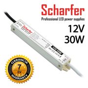  SCHARFER SCH-30-12 30W vízálló LED tápegység IP67 12V VDC 2,5A