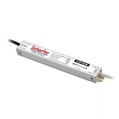 SCHARFER SCH-45-12 45W vízálló LED tápegység IP67 12V VDC 3,75A