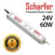 SCHARFER SCH-60-24 60W vízálló LED tápegység IP67 24V VDC 2,5A