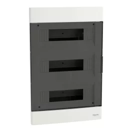   Schneider EASY9 EU Kiselosztó, 36 modul, PE+N sínnel, füstszínű ajtóval, süllyesztett EZ9EUA312