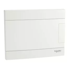   Schneider EASY9 EU Kiselosztó, 8 modul, PE+N sínnel, teli ajtóval, süllyesztett EZ9EUB108