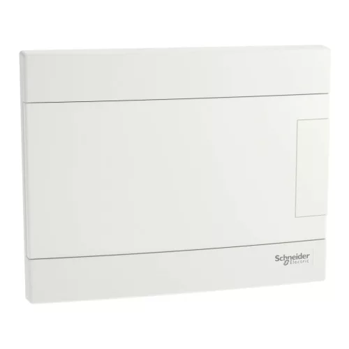 Schneider EASY9 EU Kiselosztó, 8 modul, PE+N sínnel, teli ajtóval, süllyesztett EZ9EUB108