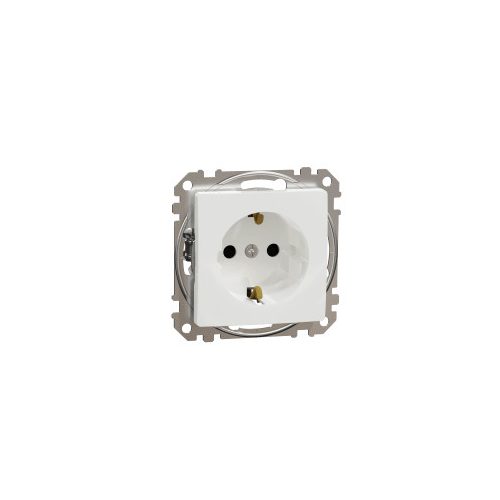 ÚJ SEDNA 2P+F csatlakozóaljzat biztonsági zsaluval, csavaros bekötés, 16A, fehér Schneider SDD111021