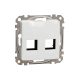 ÚJ SEDNA 2xRJ45 adapter, AMP, MOLEX, KELINE betétekhez, fehér Schneider SDD111444C