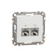 ÚJ SEDNA 2xRJ45 Cat6A STP aljzat, fehér Schneider SDD111467S
