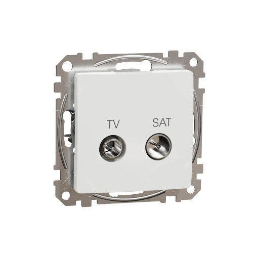 ÚJ SEDNA TV/SAT aljzat, végzáró, 4 dB, fehér Schneider SDD111471S