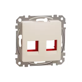   ÚJ SEDNA 2xRJ45 adapter, KRONE betétekhez, bézs Schneider SDD112441C