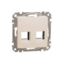   ÚJ SEDNA 2xRJ45 adapter, RDM betétekhez, bézs Schneider SDD112442C