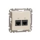 ÚJ SEDNA 2xRJ45 Cat6A UTP aljzat, bézs Schneider SDD112467