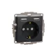 ÚJ SEDNA 2P+F csatlakozóaljzat, BZS, kettős USB töltővel, rugós, 16A/2.4A, antracit Schneider SDD114052