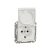 ÚJ SEDNA 2P+F csatlakozóaljzat biztonsági zsaluval, csapófedeles, csavaros bekötés, 16A, IP44, fehér Schneider SDD211023