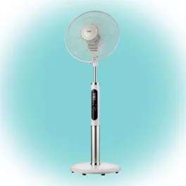   Home SFR 40 3D álló ventilátor, 60 W, 3 fokozat, 40 cm-es lapátátmérő, 3D-s oszcillálás, távirányító, átlátszó lapát, LED kijelző, fehér, SFR_40_3D
