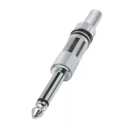   Home SK 2M jack dugó, 6,3mm monó lengődugó, fém, törésgátló, SK_2M
