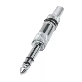   Home SK 3M jack dugó, 6,3mm sztereó lengődugó, fém, törésgátló, SK_3M
