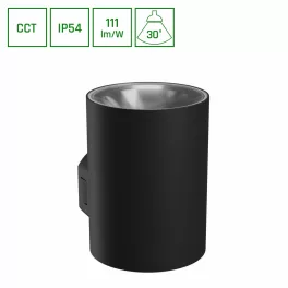   TORRE 9W 230V IP54 CCT 99x78x117 mm kerek fekete SLI003021CCT_PW SpectrumLED