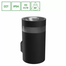   TORRE 9W 230V IP54 CCT 99x78x156 mm kerek fekete SLI003025CCT_PW SpectrumLED