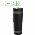 TORRE 18W 230V IP54 CCT 99x78x240 mm kerek fekete SLI003026CCT_PW SpectrumLED
