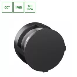   VERTO ROUND CUP 10W CCT 230V IP65 170X110MM BLACK SLI003071CCT_PW SpectrumLED