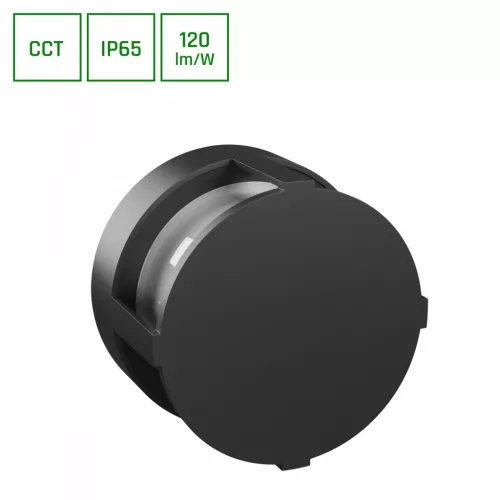 VERTO ROUND CUP 10W CCT 230V IP65 170X110MM BLACK SLI003071CCT_PW SpectrumLED