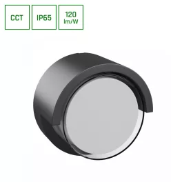   VERTO ROUND EDGE 10W CCT 230V 160/120DEG IP65 170X100MM BLACK SLI003073CCT_PW SpectrumLED