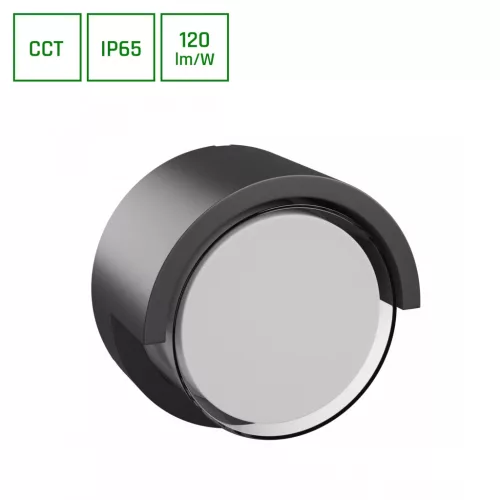 VERTO ROUND EDGE 10W CCT 230V 160/120DEG IP65 170X100MM BLACK SLI003073CCT_PW SpectrumLED