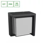 VERTO SQUARE EDGE 10W CCT 230V 160/120DEG IP65 160X160X100MM BLACK SLI003074CCT_PW SpectrumLED