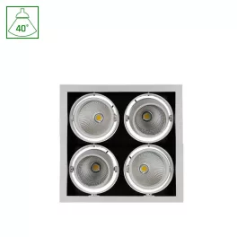   MODERN-DAY 4X1LED COB CITIZEN  40DEG 230V 4X27W IP20 WW DOWNLIGHT SQUARE SLI015013WW_230V SpectrumLED
