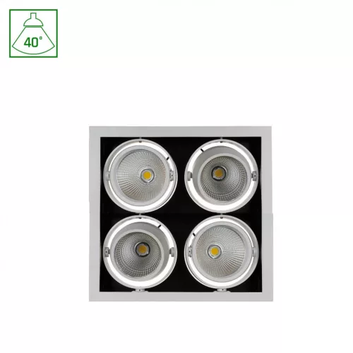 MODERN-DAY 4X1LED COB CITIZEN  40DEG 230V 4X27W IP20 WW DOWNLIGHT SQUARE SLI015013WW_230V SpectrumLED