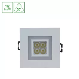   FIALE 4LED 4X1W 30DEG 230V SQUARE WW LED SPOT WITH WW keret SLI021017WW_WW SpectrumLED