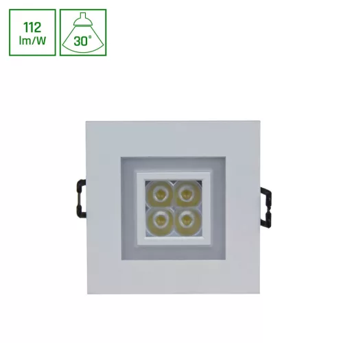 FIALE 4LED 4X1W 30DEG 230V SQUARE WW LED SPOT WITH WW keret SLI021017WW_WW SpectrumLED
