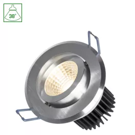   FIALE II 6W COB 38DEG 230V NW LED SPOT BRUSHED ALUMINIUM RING SLI021030NW SpectrumLED