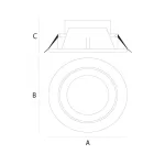 [OUTLET] CEILINE III LED DOWNLIGHT 230V 30W 230X103mm CW SLI022010CW SpectrumLED