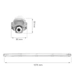 LIMEA LED SLIM  Fénycső armatúra 1x150 IP65 SLI028033_SLIM SpectrumLED