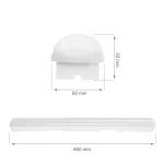 LIMEA GO HERMETIC  600mm 25W CW 230V 120deg IP65 IK07 600x60x52mm WHITE SLI028034CW_PW SpectrumLED