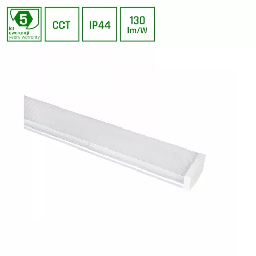 LIMEA PRISMATICA  1200mm 40W/30W/20W 3CCT 230V 100deg IP44 IK10 1200x115x60mm 5 years warranty SLI028036CCT_PW SpectrumLED